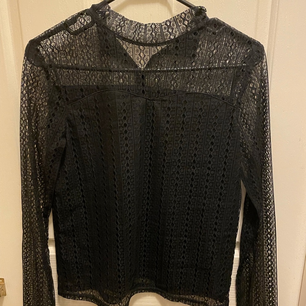 Lace black blouse size small